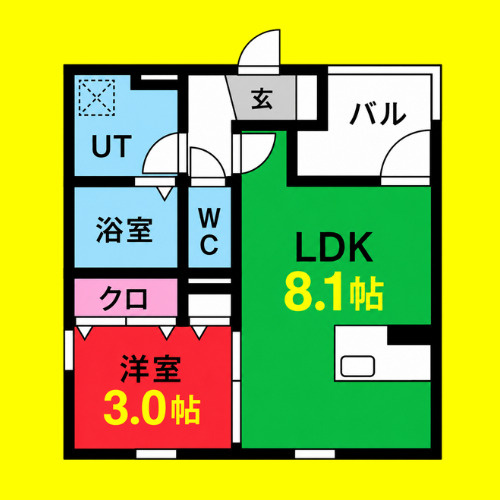 Anecis 橘　名古屋市賃貸　仲介手数料無料の間取り