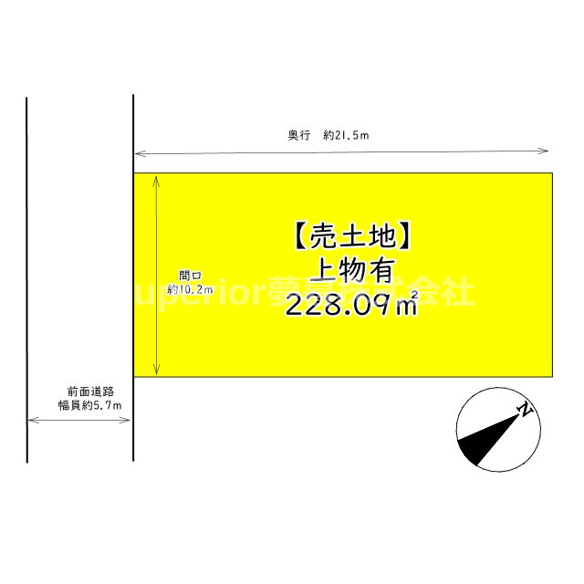 【売土地】大津市松本2丁目の土地図