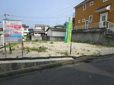 安佐南区山本５丁目の前面道路含む現地写真