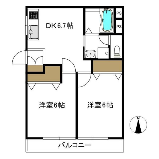 【間取り】 | 桐コーポ