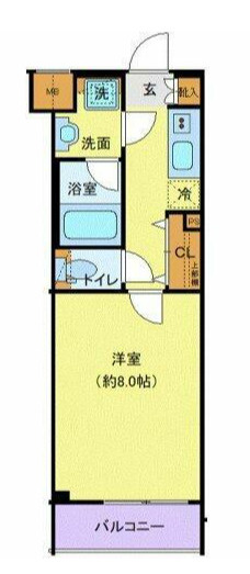 杉並区高井戸東２丁目の賃貸マンションの間取り