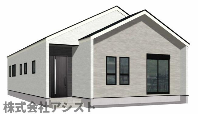 飯塚市潤野13期1号棟の外観パース|外観パースです