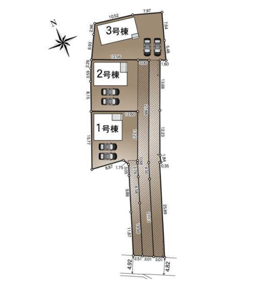 【区画図】 | 刈谷市西境町蒲生池99『仲介料無料』新築戸建て | 1号棟