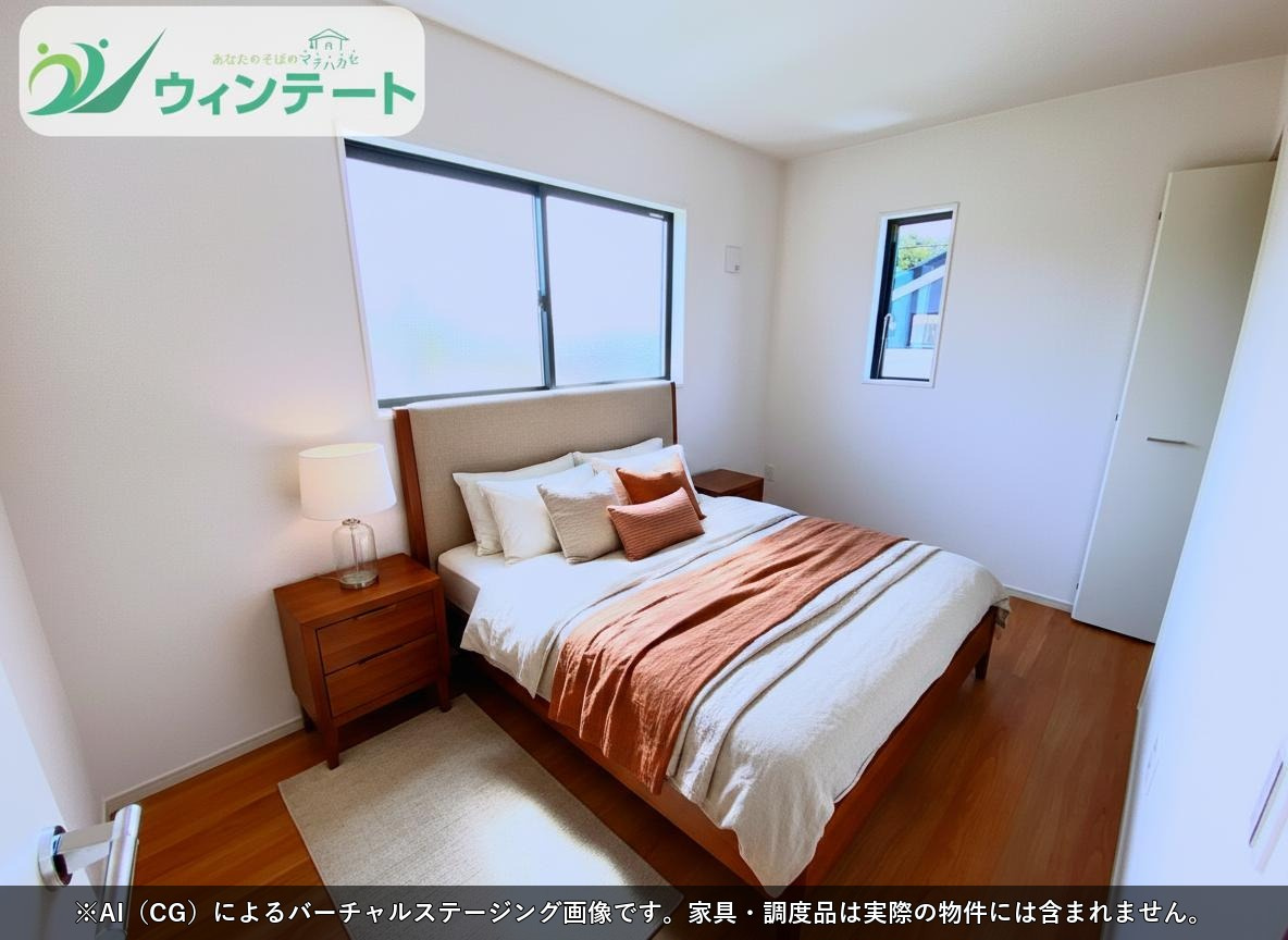 土浦市上高津2期　新築戸建て　3号棟の洋室|家具を配置してもゆとりのある洋室。お子さまの成長に合わせて使い方を変えられるフレキシブルな空間です。