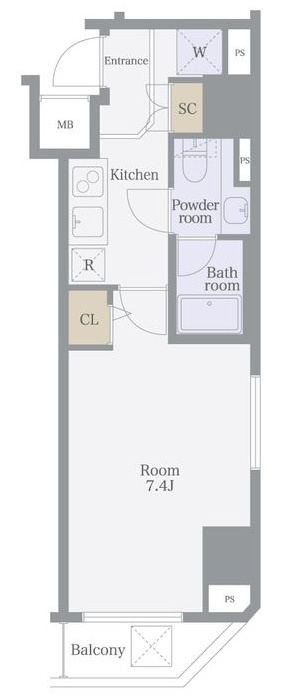 Casa Splendido Toranomon Estの間取り|間取りです。