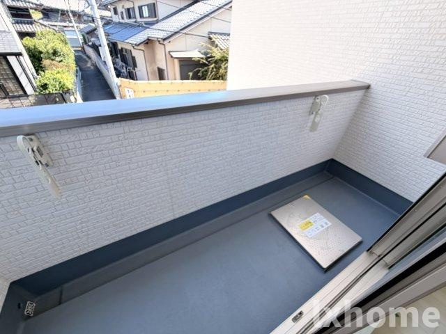 ピレーネ一津屋のバルコニー|外からの目が気にならないバルコニーで洗濯物が干せます