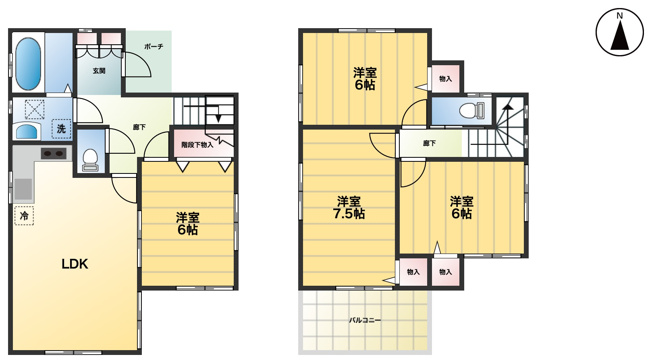 【間取り】 | 行田市矢場1丁目　中古戸建