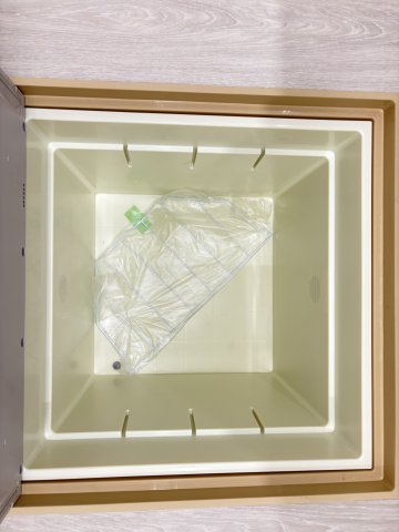 久岐の浜シーサイドファイラム２１　５街区４号棟のキッチン|床下収納付きで、食品や日用品のストックに便利です。