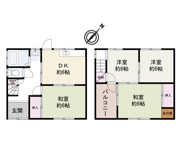 貝塚市久保1丁目　中古戸建の間取り