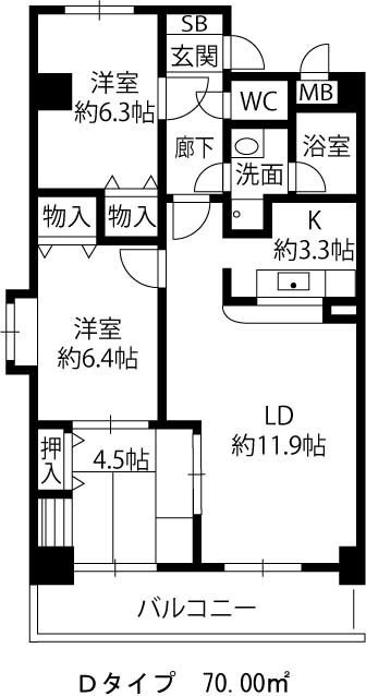 甲子園ガーデンハウスの間取り