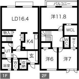 六麓荘ヒルズF棟の間取り
