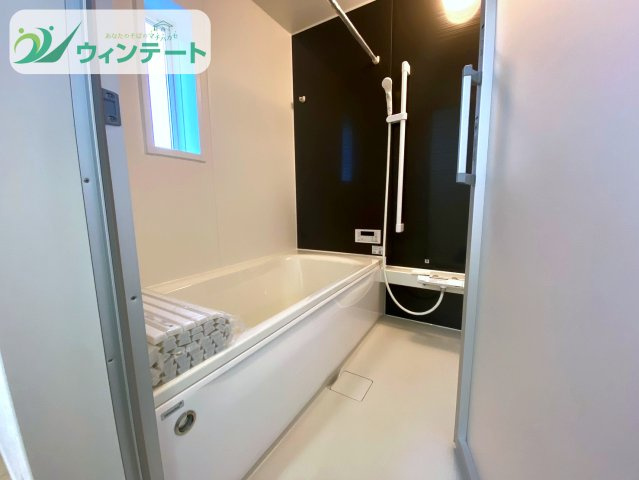 常総市本石下第12　新築戸建の浴室|家族みんながゆったりくつろげる広さの浴室。換気・乾燥・暖房ができる機能付きで、一年中快適な入浴時間を楽しめます。