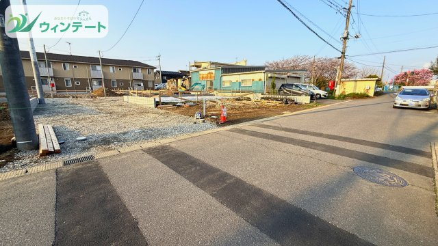 常総市水海道諏訪町第3　新築戸建　4号棟の前面道路含む現地写真|建築の進捗に応じて見学も可能です。現地で暮らしのイメージを膨らませてください。