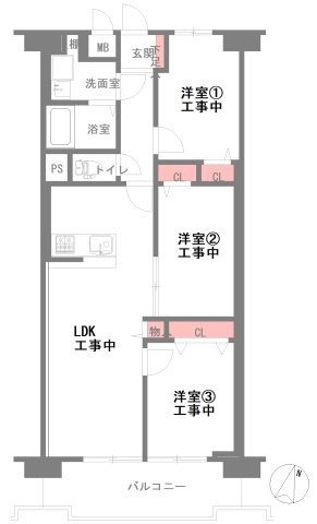 コスモハイツ新大阪の間取り|※現況と図面が異なる場合現況を優先いたします。