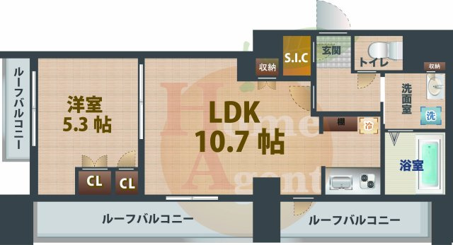 【間取り】 | シーズンフラッツ新高円寺 | 1LDKのお部屋です。