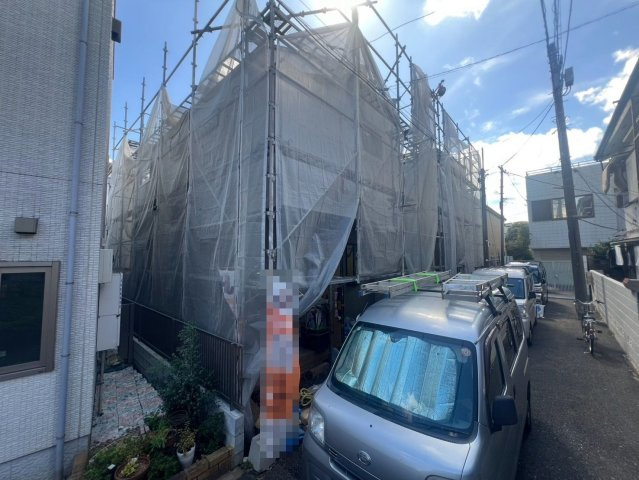 【外観】 | 杉並区阿佐谷南１丁目　新築戸建て　A号棟 | 建築中