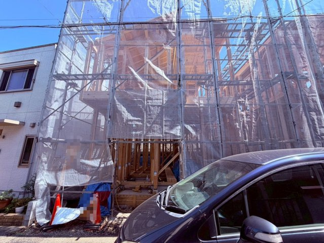 【外観】 | 杉並区阿佐谷南１丁目　新築戸建て　A号棟 | 建築中