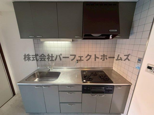 パークハイツ岡山手のキッチン|コンパクトなキッチンで掃除もラクラク