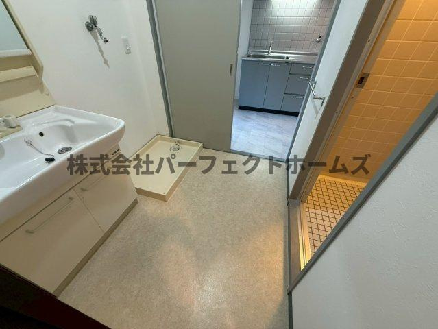 パークハイツ岡山手の洗面所|広い洗面スペース