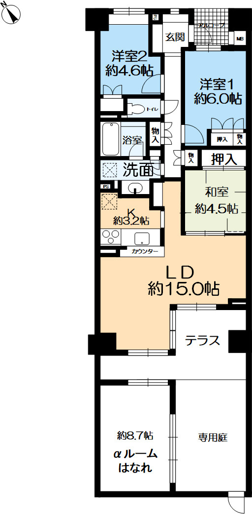 パークグラン西岡本の間取り