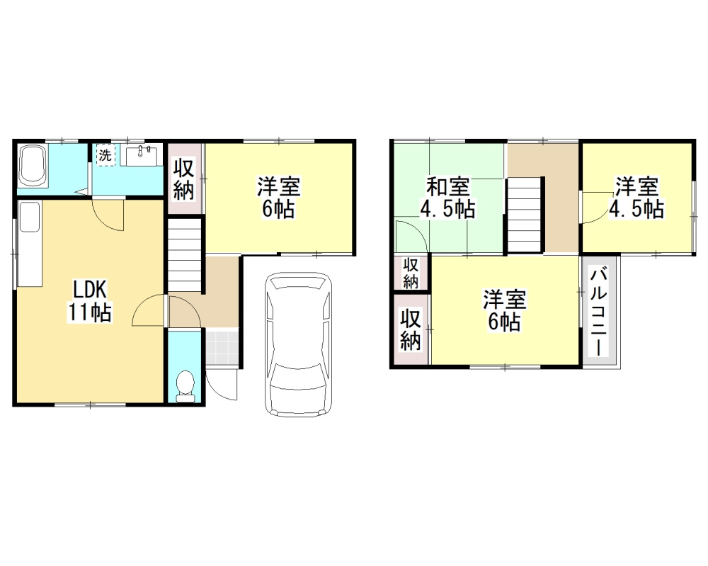 葛本町戸建の間取り