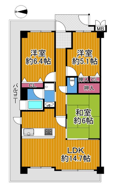 【間取り】の画像