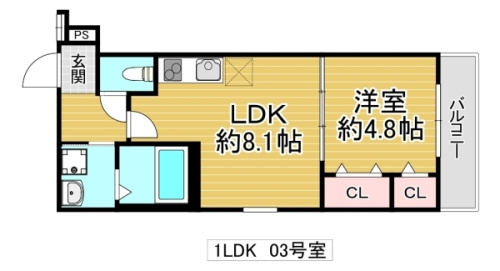大阪市城東区鴫野東３丁目のアパートの間取り