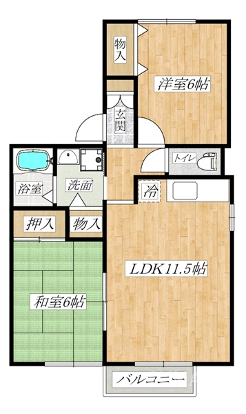 セジュール彩　弐番館の間取り