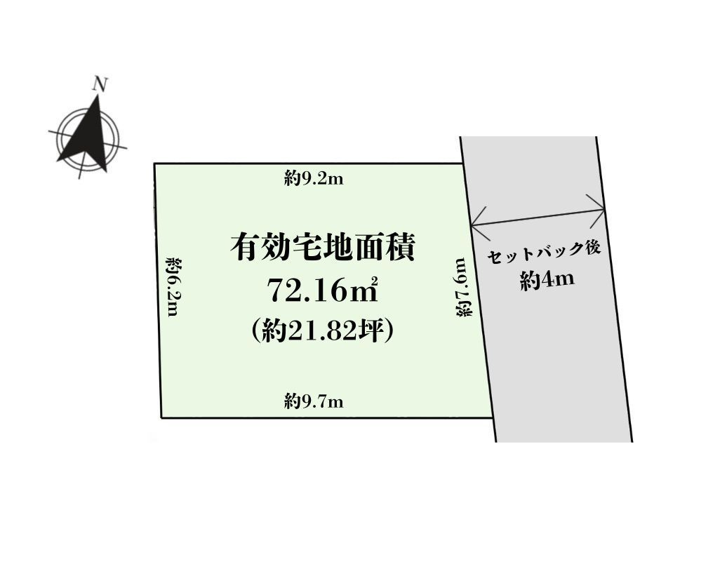 港区西麻布２丁目の売地の区画図