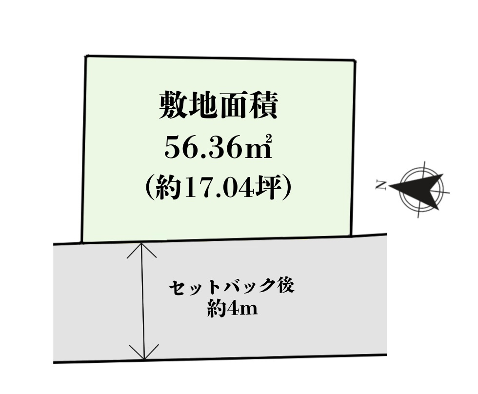 目黒区下目黒４丁目の売地の区画図