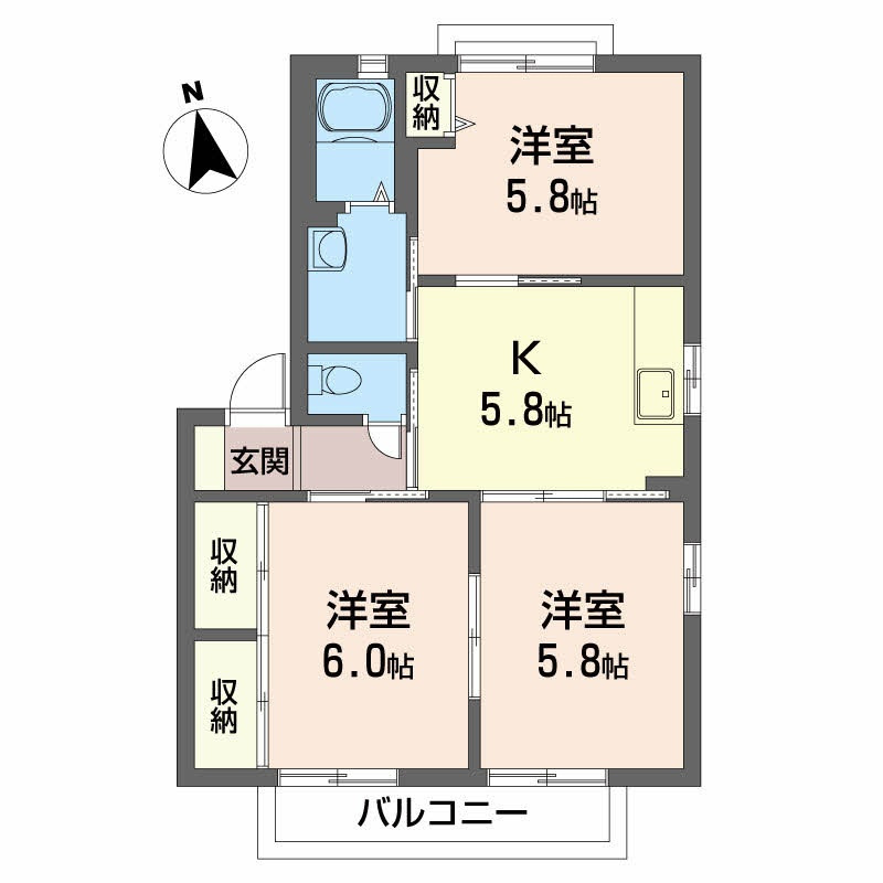 シャーメゾンⅡ番館の間取り