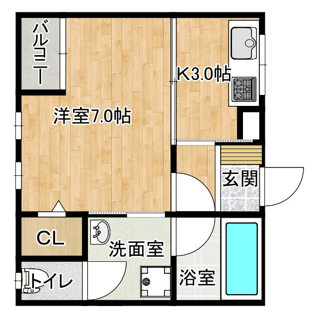 めぞん太陽Ⅴの間取り