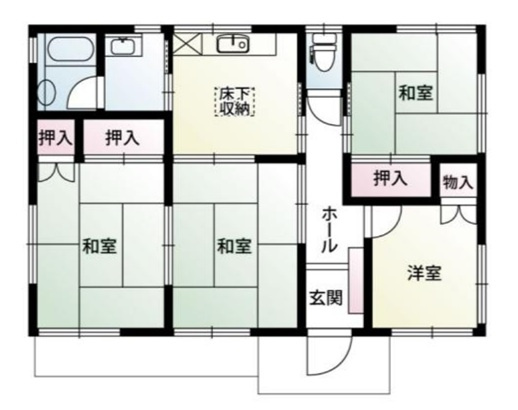 【中古戸建】邑楽郡千代田町福島の間取り|■敷地面積：204.60㎡（約60.89坪）建物面積：71.02㎡（約21.48坪）