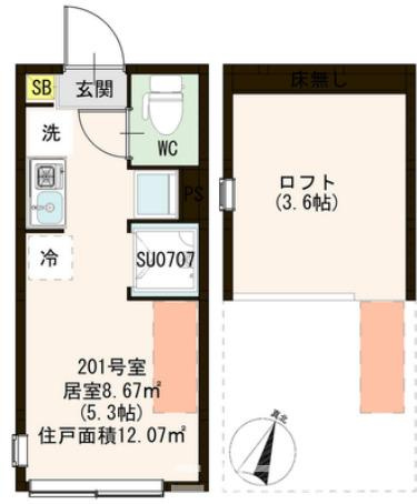 練馬区春日町２丁目のアパートの間取り