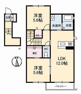 シャーメゾン総社駅前の間取り