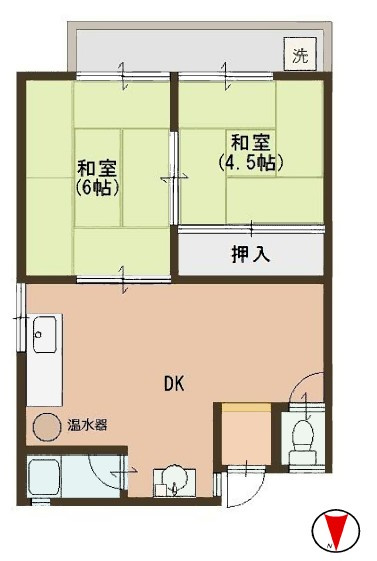 近江八幡ドリームマンション　B棟の間取り