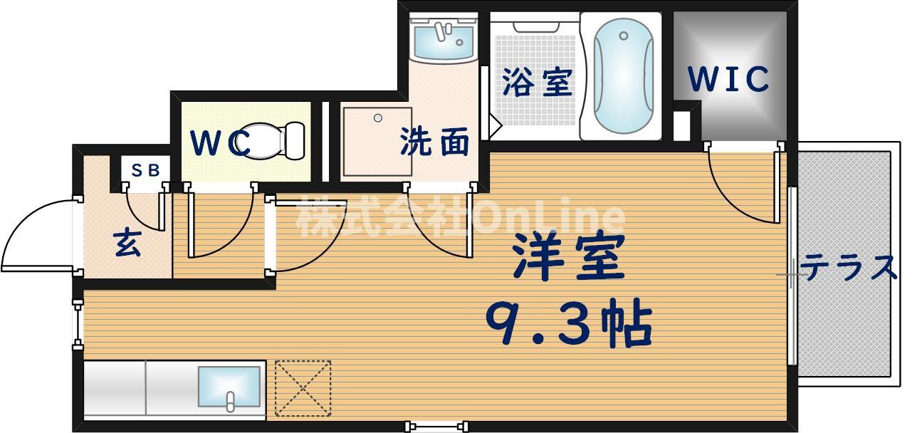 東大阪市東鴻池町１丁目のアパートの間取り