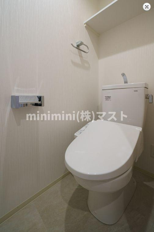 大阪市中央区農人橋３丁目の賃貸マンションのトイレ|※偶数階は茶系のカラーです