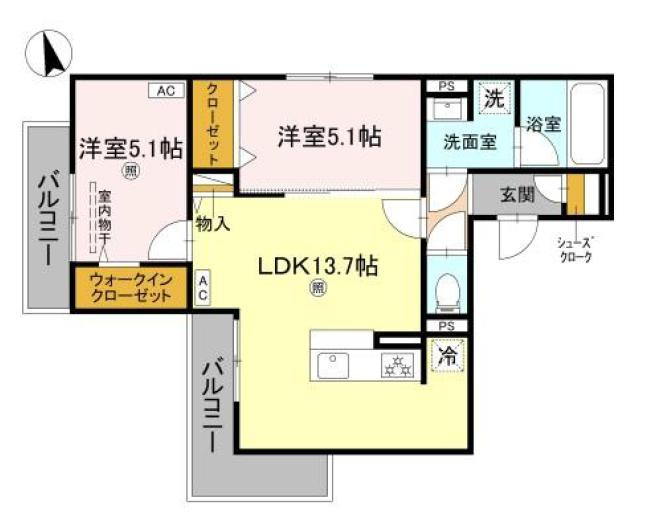 グラン　アルベロの間取り