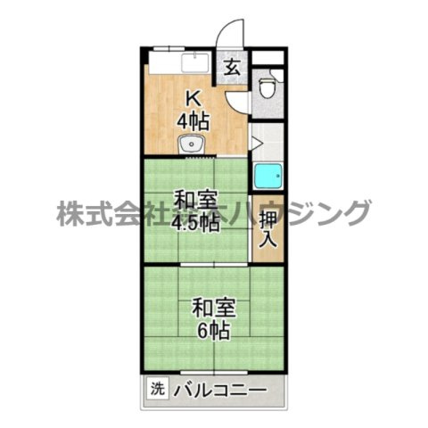 【間取り】 | 　WESTヒルズ御堂