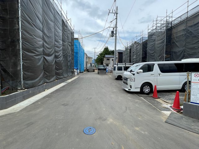 新築戸建・新築建売　安達郡大玉村大山行屋　大山小・大玉中の前面道路含む現地写真
