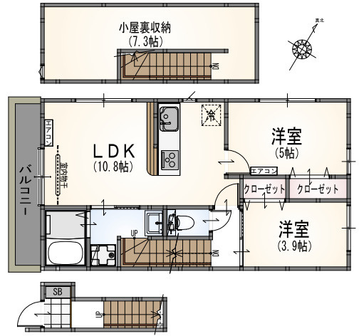 【間取り】 | サンライズ国立Ⅱ