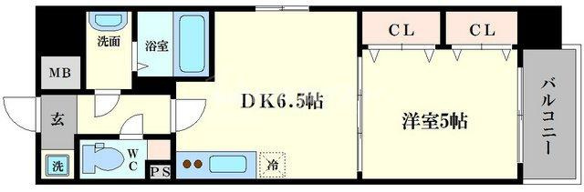 大阪市西区京町堀２丁目の賃貸マンションの間取り