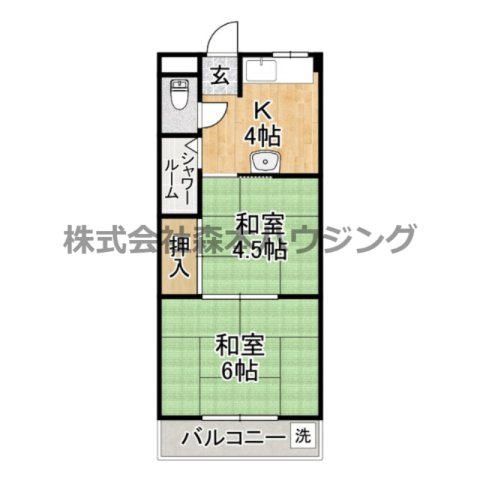 【間取り】 | 　WESTヒルズ御堂