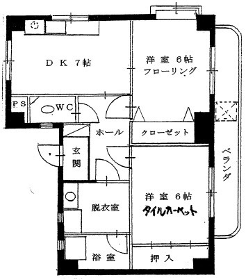 神戸市東灘区住吉東町２丁目の賃貸マンションの間取り
