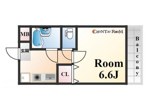 神戸市東灘区深江本町３丁目の賃貸マンションの間取り