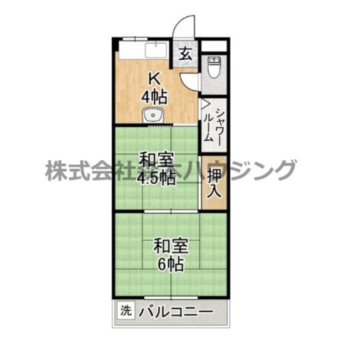 【間取り】 | 　WESTヒルズ御堂