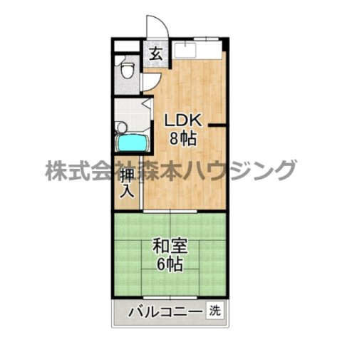 【間取り】 | 　WESTヒルズ御堂
