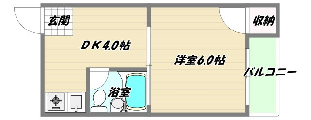 大阪市東淀川区淡路５丁目の賃貸マンションの間取り
