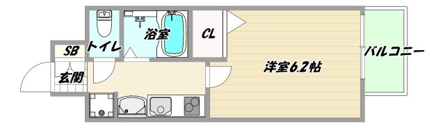 大阪市淀川区西宮原１丁目の賃貸マンションの間取り
